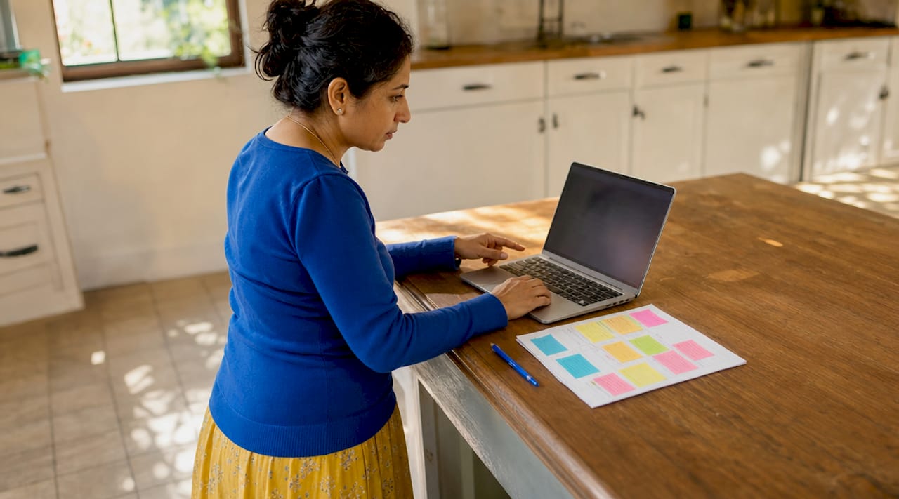 Woman performing user acceptance testing
