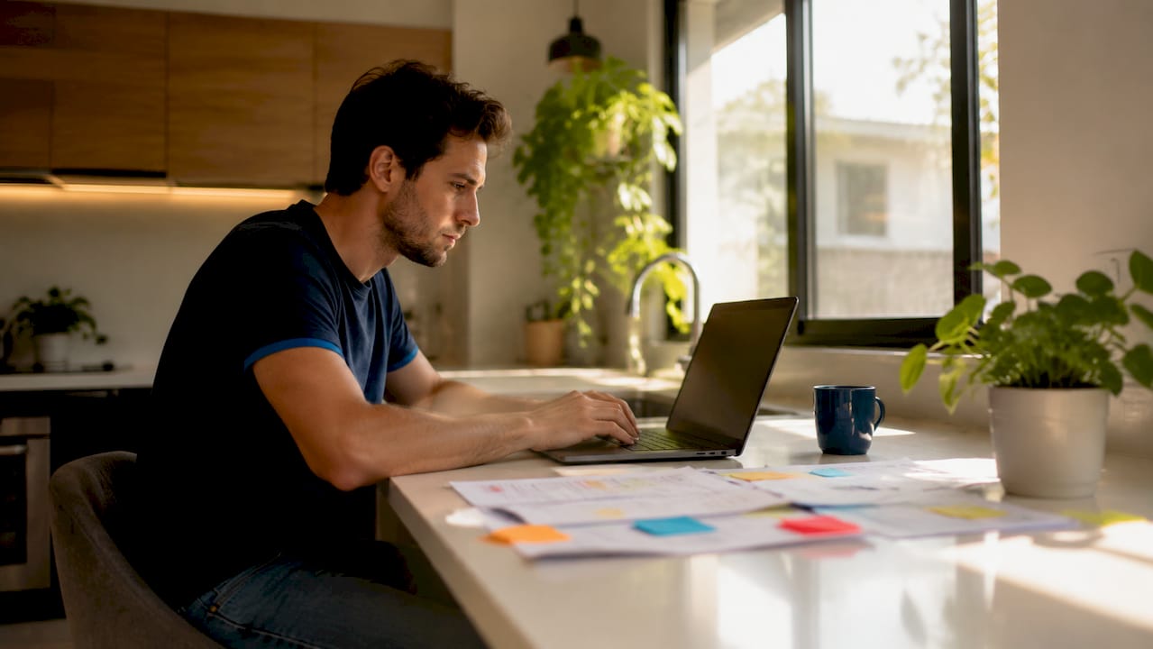 Developer working on software testing pyramid