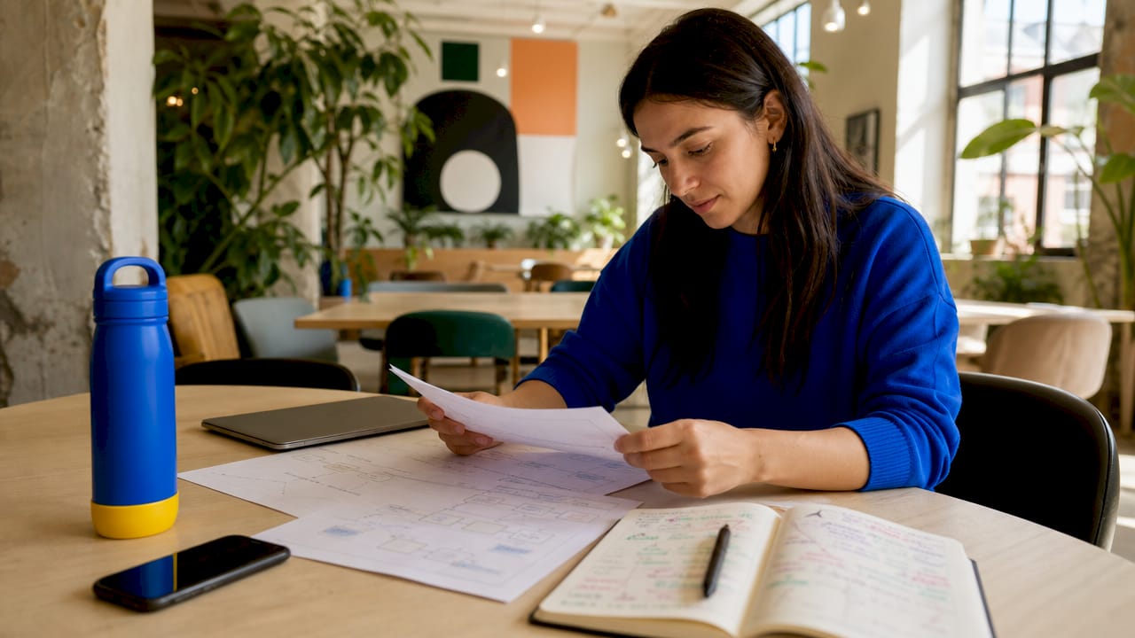 QA engineer reviewing software testing phases documents