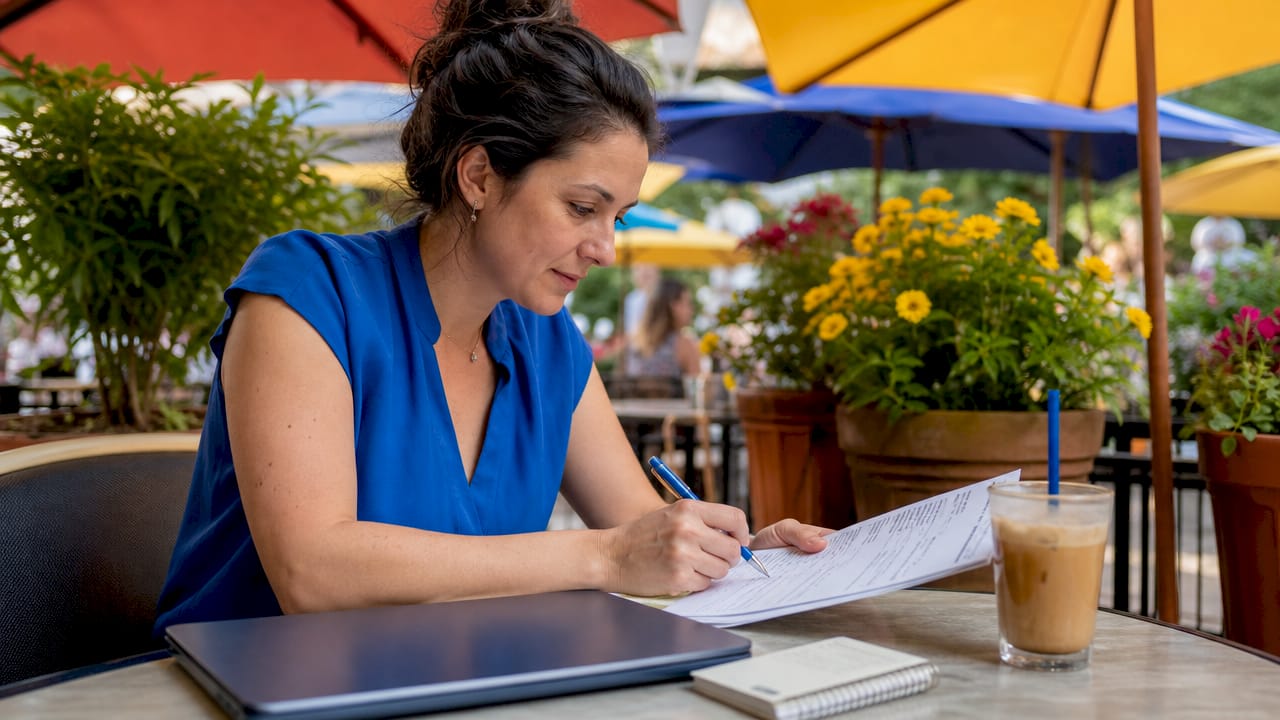 QA analyst reviewing acceptance criteria papers