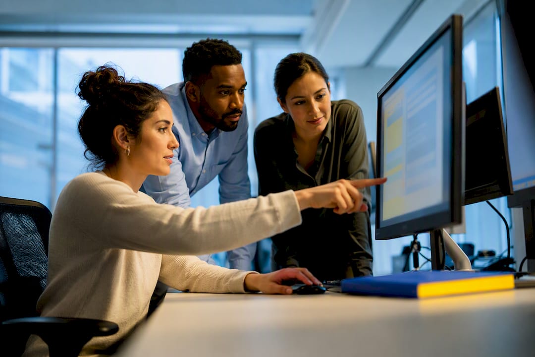 Business users conducting acceptance testing