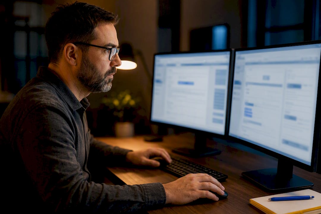 Administrator comparing duplicate incident records
