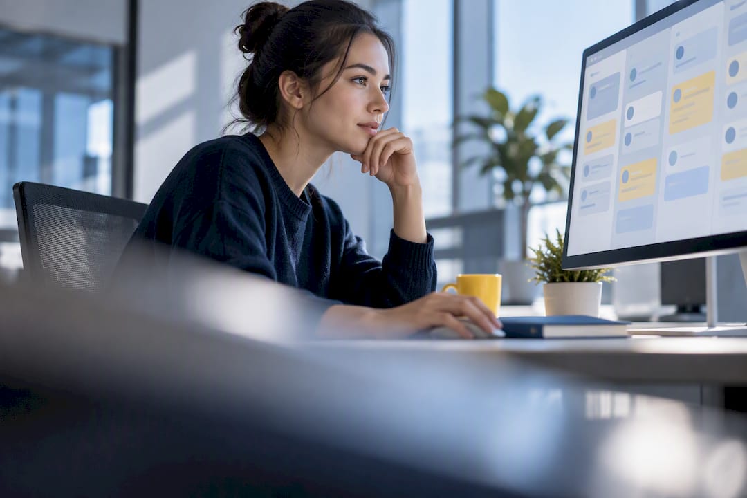 Analyst reviewing duplicate software tickets